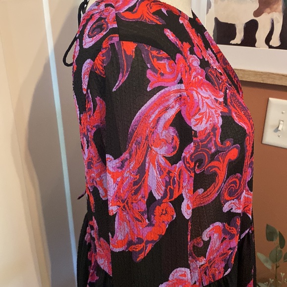 Free People Intimately Symphony Slip sheer bell sleeve XS boho open back tunic - Picture 8 of 15